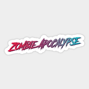 Zombie Apocalypse Typographic Design Sticker